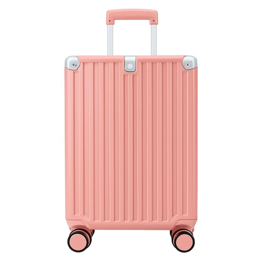 Click to view product details and reviews for A2z 20 Inch Cabin Suitcase Hard Shell Carry On With 4 Spinner Wheels Cup Holder S 33x35x19 Cm Nude.