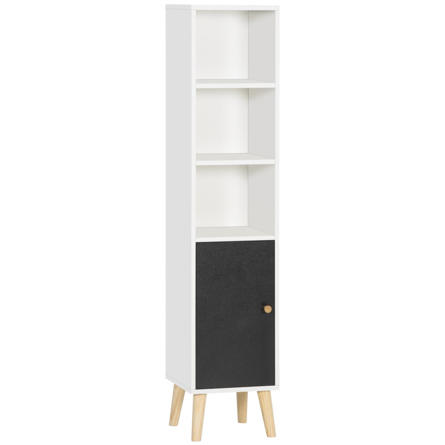 Click to view product details and reviews for Kleankin Bathroom Storage Cabinet W Adjustable Shelves And Cabinet White.