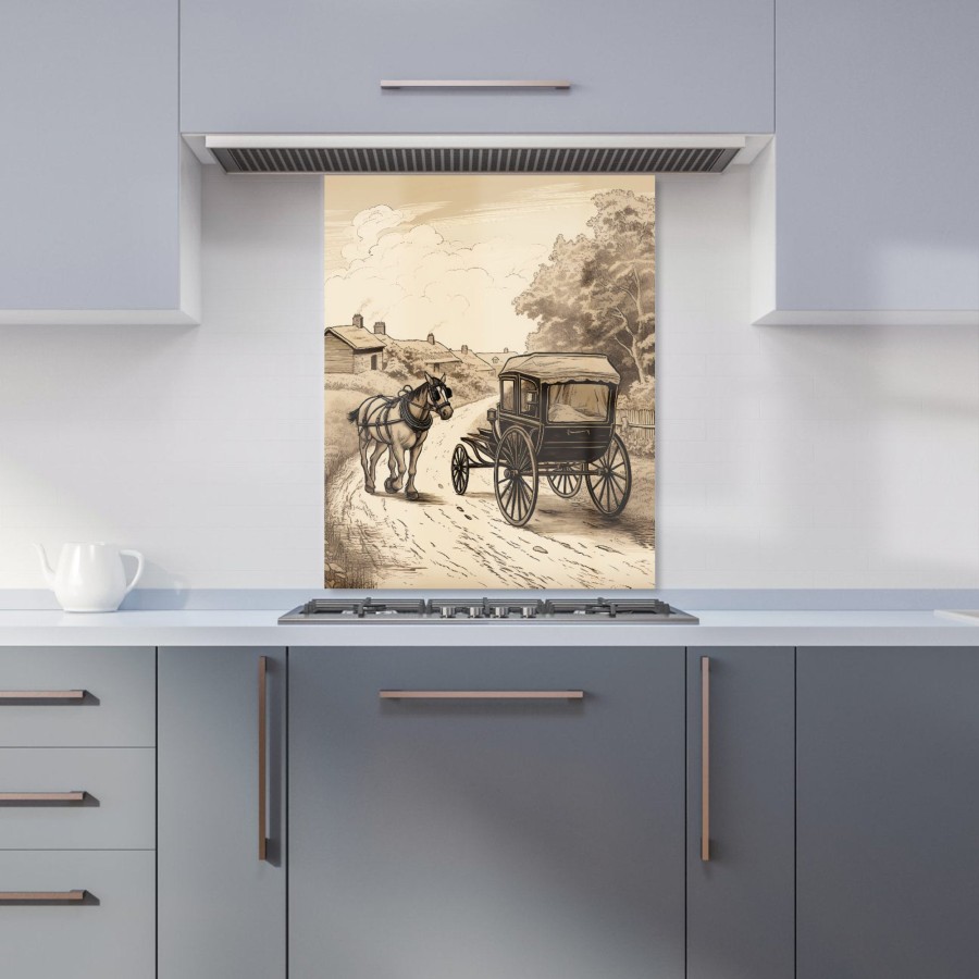 Click to view product details and reviews for A Horse And His Cart Kitchen Splashback W600mm X H750mm.
