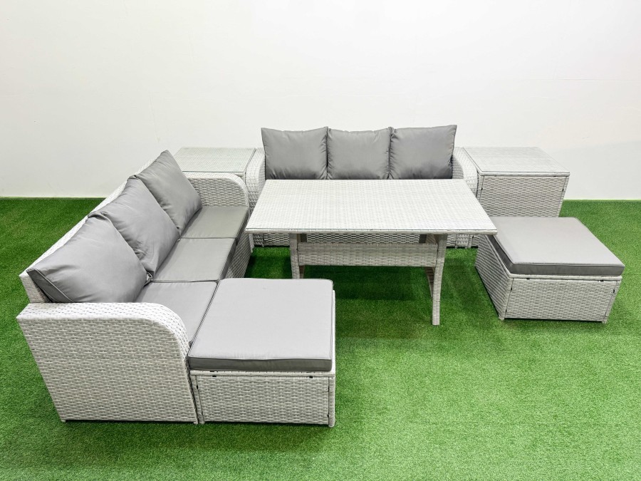 Click to view product details and reviews for Fimous Outdoor Garden Furniture Sets 8 Seater Wicker Rattan Furniture Sofa Sets With Rectangular Dining Table High Back Lounge Sofa 2 Big Footstool 2. Click to view product details and reviews for Fimous Outdoor Garden Furniture Sets 8 Seater Wicker Rattan Furniture Sofa Sets With Rectangular Dining Table High Back Lounge Sofa 2 Big Footstool 2.