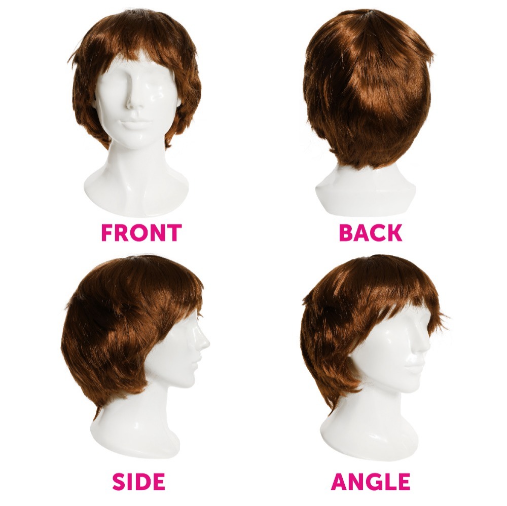 Men's Rowdy Wrestler Costume | 4 Pcs | Leather Jacket Kilt, Wig & Belt