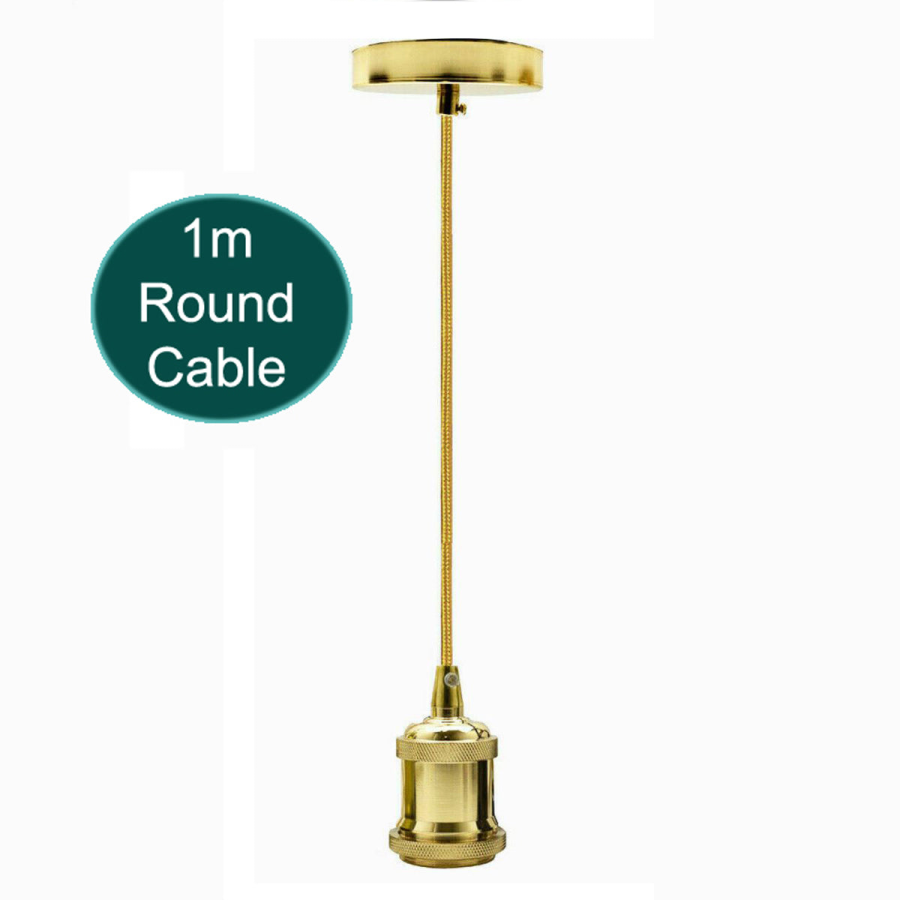 Click to view product details and reviews for 1m Pendant Light With E27 Base French Gold Holder1701.
