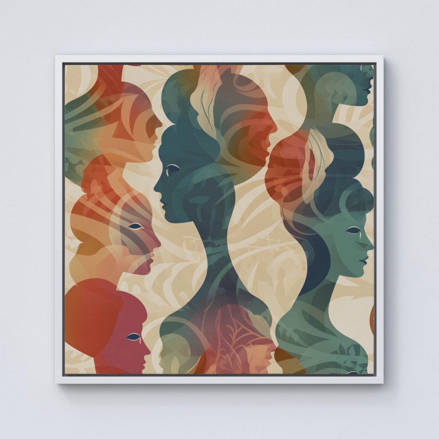 Click to view product details and reviews for Coloured Silhouette Framed Canvas 10 X 10 White.