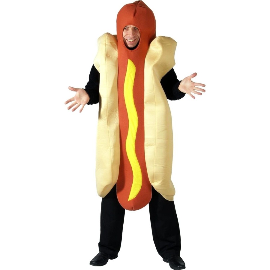 Click to view product details and reviews for Adults Hot Dog Fancy Dress Costume One Size Fits Most.