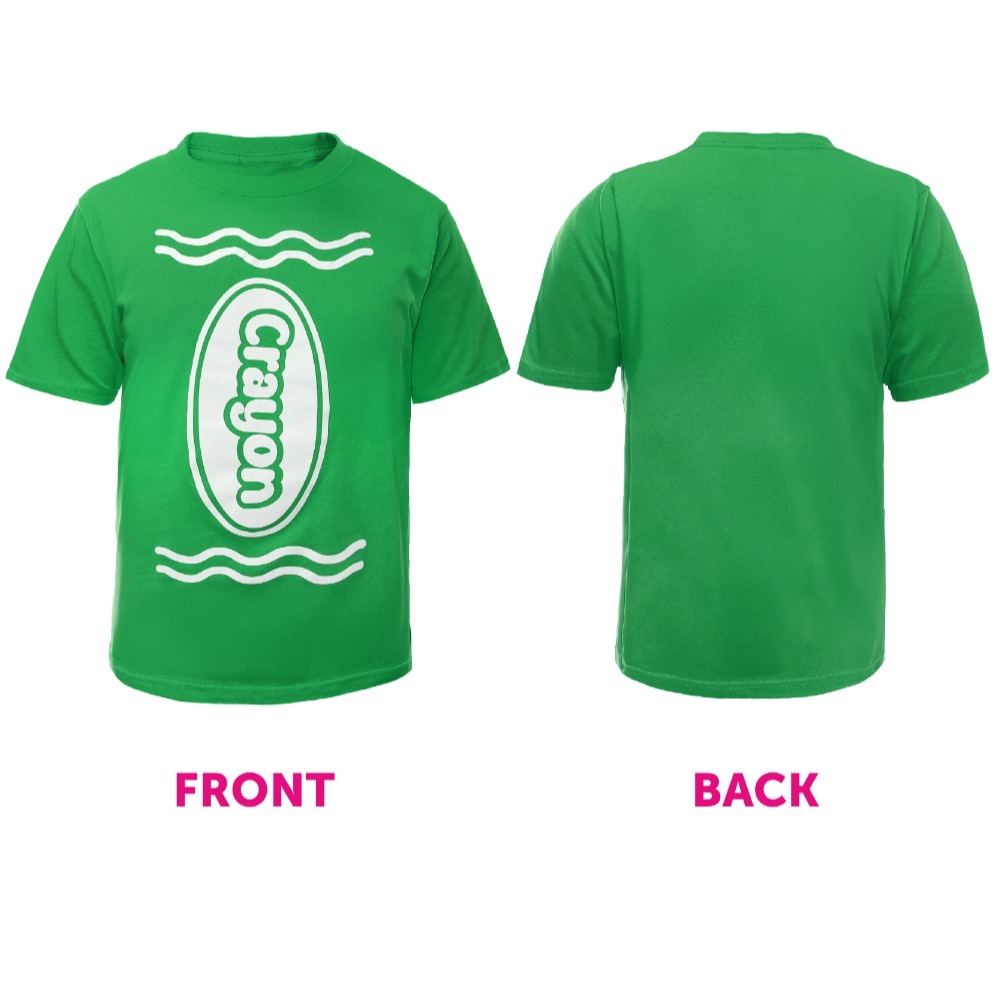 Boy's Green Crayon T-Shirt – Fun Kids Costume Top for Parties, Dress-Up & School Events