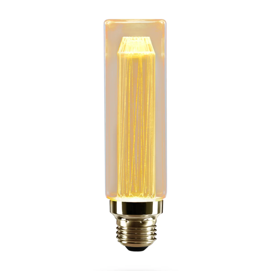 Vintage E27 3W Edison Tubular Light Bulbs Amber Glass,Decorative Bulbs~5066