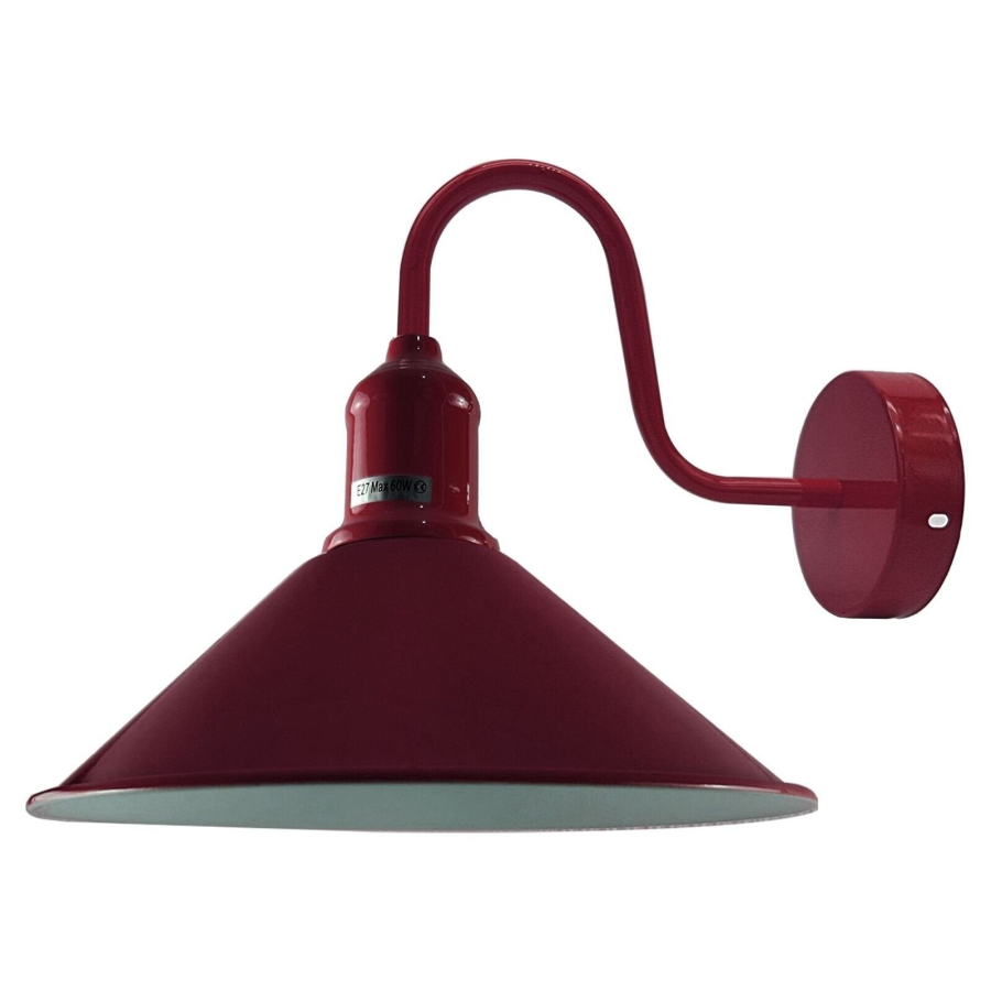 Click to view product details and reviews for Vintage Retro Industrial Wall Light Shade Metal Lampshade Sconce Wall Lights 4080 Burgundy No.