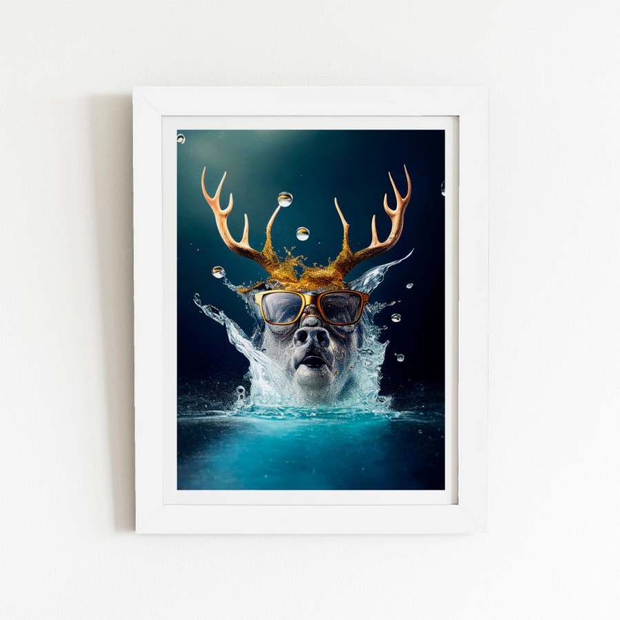 Click to view product details and reviews for Stag Splashart Art Prints 20 X 30 Black Frame.