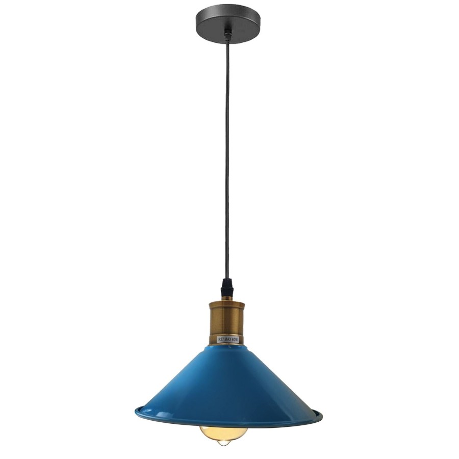 Click to view product details and reviews for Vintage Industrial Ceiling Pendant Light Retro Loft Style Metal Shade Lamp1420 Blue Yes.
