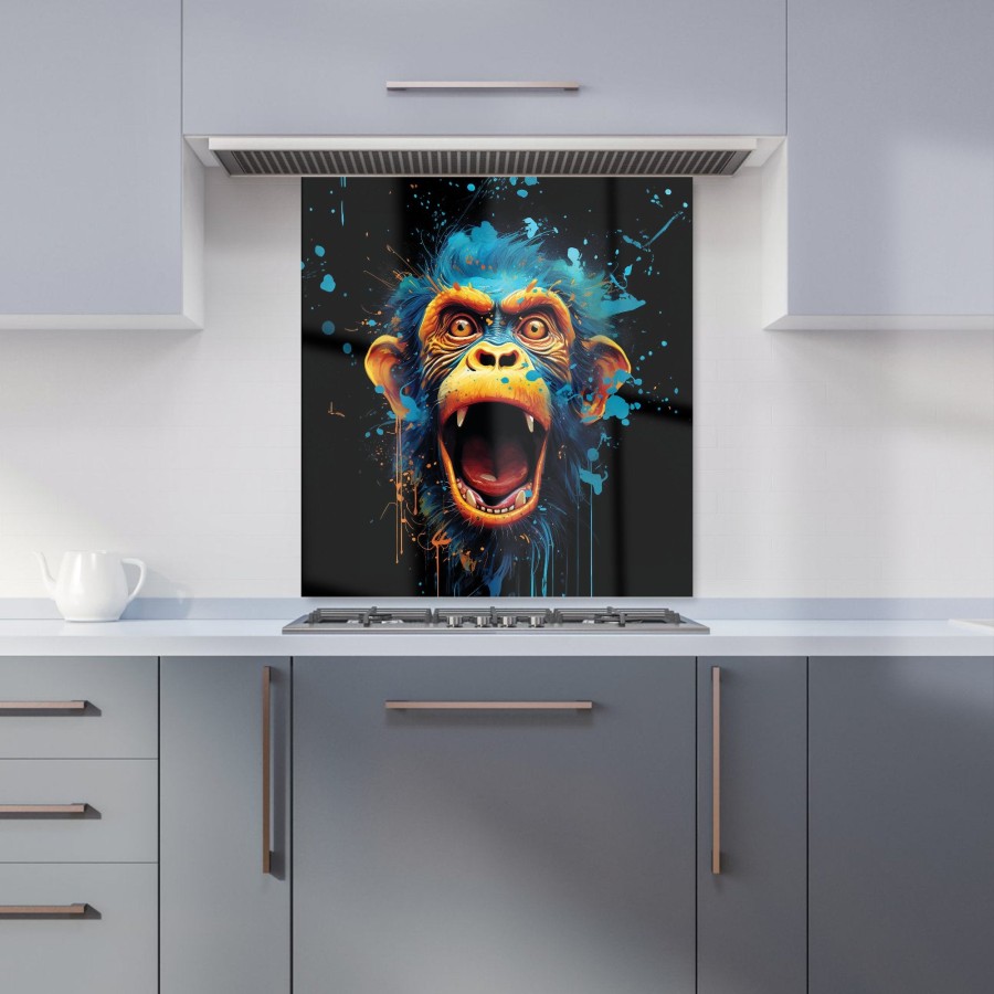 Click to view product details and reviews for Crazy Monkey Face Splashart Kitchen Splashback W900mm X H750mm.