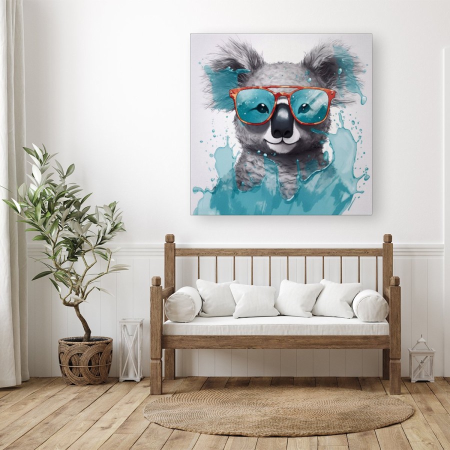 Click to view product details and reviews for Splashart Koala In Glasses Canvas Large 30 X 30.