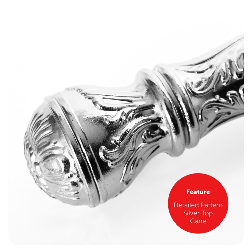 Adults Funny 90's Rapper Accessory Set - Top Hat, Beanie, Glasses, Goatee, Chain and Cane