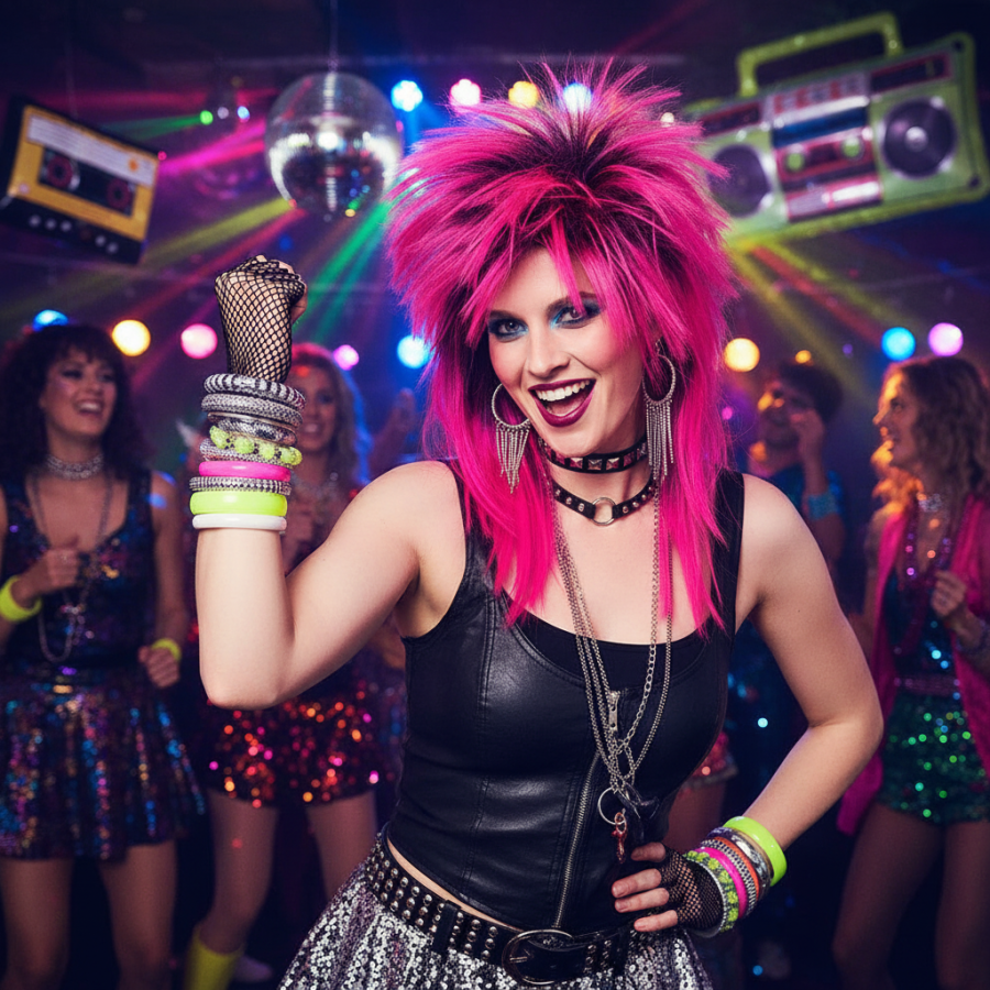 Click to view product details and reviews for Wicked Costumes Womens 80s Spiky Pink Fancy Dress Wig.