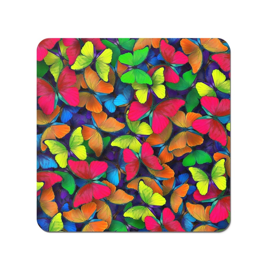 Click to view product details and reviews for Rainbow Butterflies Coasters.