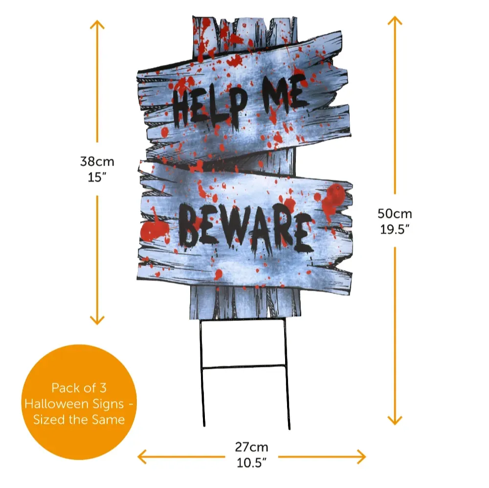 Halloween Tombstone Decorations - 5 Pack Indoor and Outdoor Fancy Dress Prop Bundle