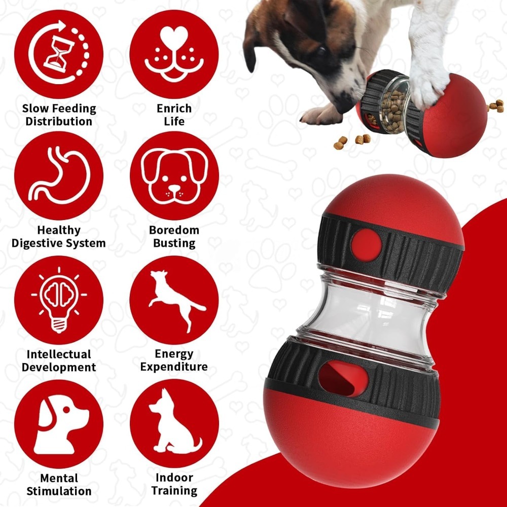 Interactive Dog Puzzle Feeder Toy - Adjustable Slow Treat Dispenser Toy