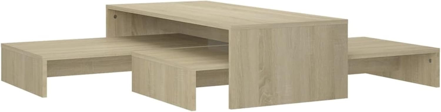 Modern Nesting Coffee Table Set Space-Saving Sonoma Oak-7
