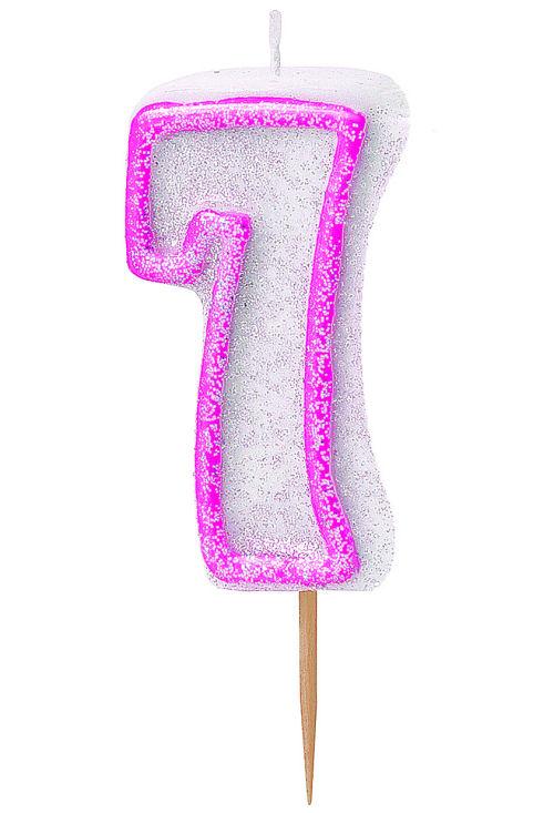 Click to view product details and reviews for 7 Pink Glitz Candle.