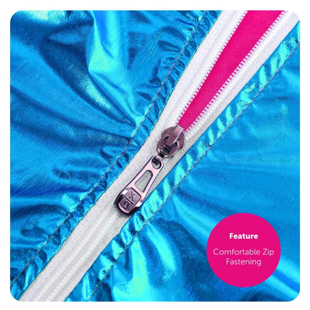 Ladies Pink & Blue Shell Suit Costume with Accessories