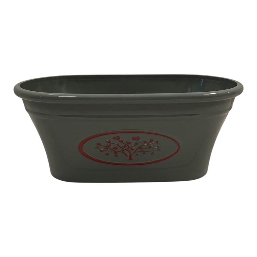 Grey Round Love Heart Tree Trough Recycled Plast... | Cazaar