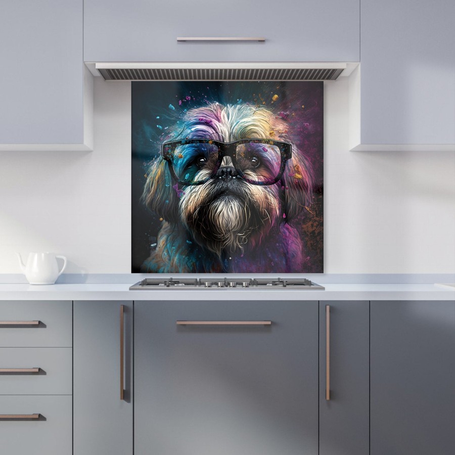 Click to view product details and reviews for Lharsa Apso Dog Face Splashart Kitchen Splashback W600mm X H600mm.