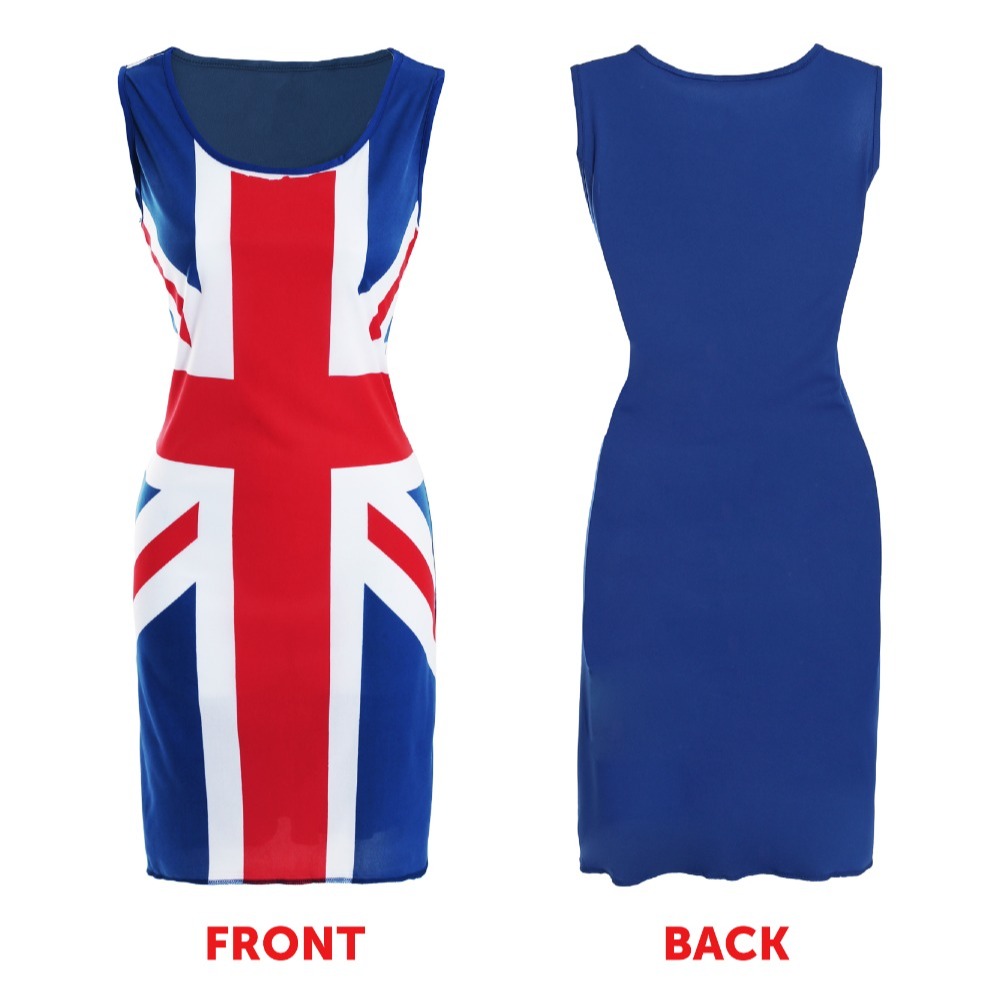Men's Union Jack Dress Stag Do Costume | 2 Pcs | Dress & Wig