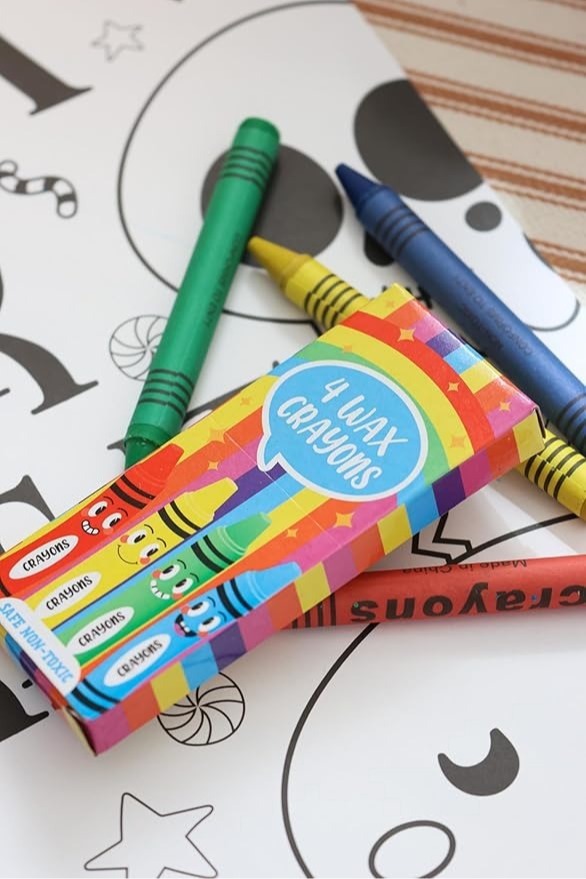 42pc Halloween Party Crafting Pack – Stickers Colouring Sheets and Crayons Fun Group Activity Set for Kids