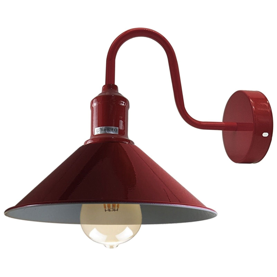 Click to view product details and reviews for Vintage Retro Industrial Wall Light Shade Metal Lampshade Sconce Wall Lights 4080 Burgundy Yes.