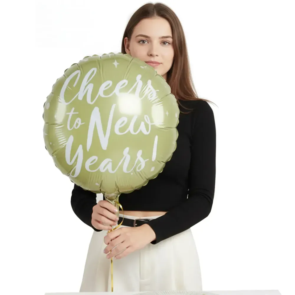 18" Gold New Years Foil Balloon