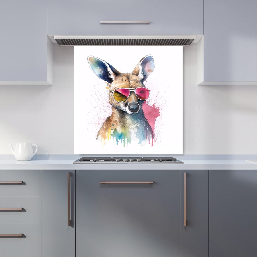 Click to view product details and reviews for Wallaby In Pink Glasses Kitchen Splashback W600mm X H600mm.