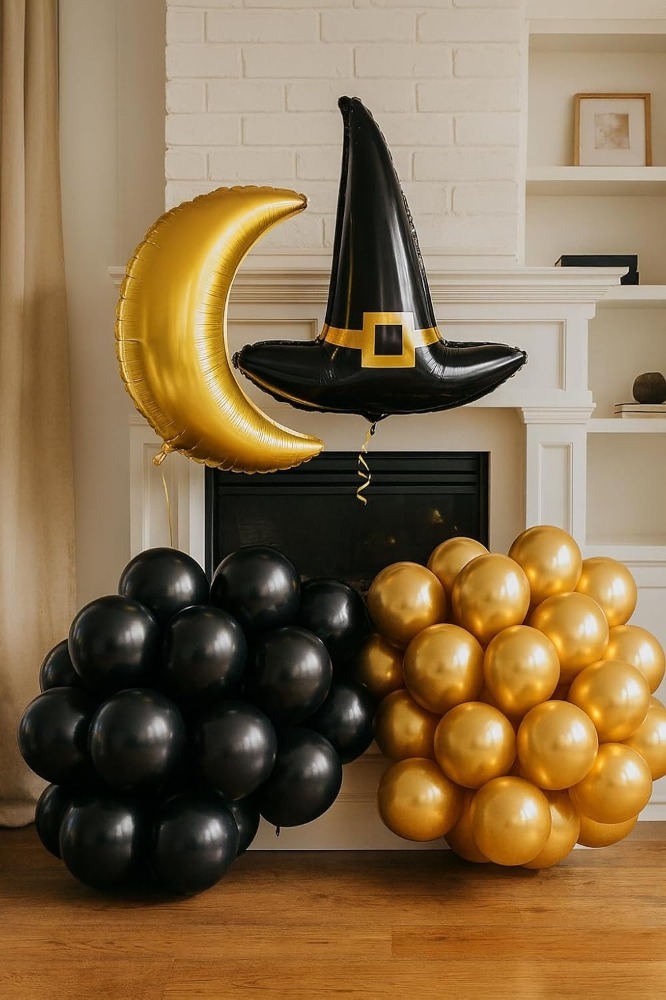 164 Pcs Halloween Witch Party Decoration Set | Cups, Plates, Napkins & Balloons