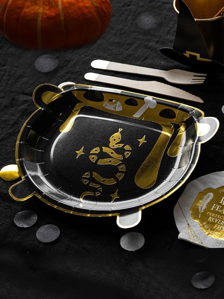 164 Pcs Halloween Witch Party Decoration Set | Cups, Plates, Napkins & Balloons