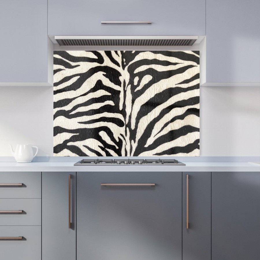 Click to view product details and reviews for White Tiger Print Kitchen Splashback W595mm X H745mm.