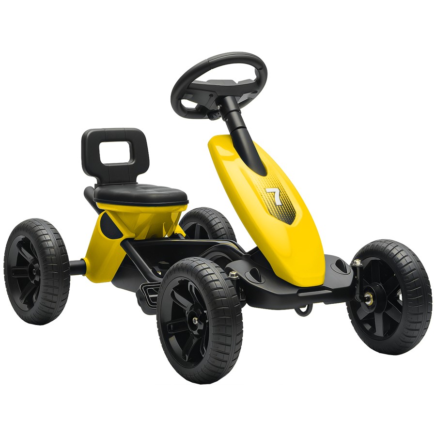 Click to view product details and reviews for Aiyaplay Pedal Go Kart For Kids Children Ride On Race Car With Silent Eva Tyres For 2 5 Years Yellow.