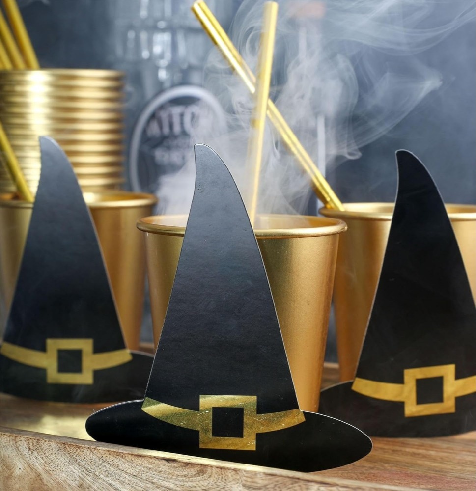 164 Pcs Halloween Witch Party Decoration Set | Cups, Plates, Napkins & Balloons