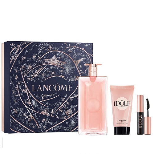 Lancome Idole Eau De Parfum 50ml EDP Spray + 50ml Body Cream + 2.5ml Mascara Gift Set 2024