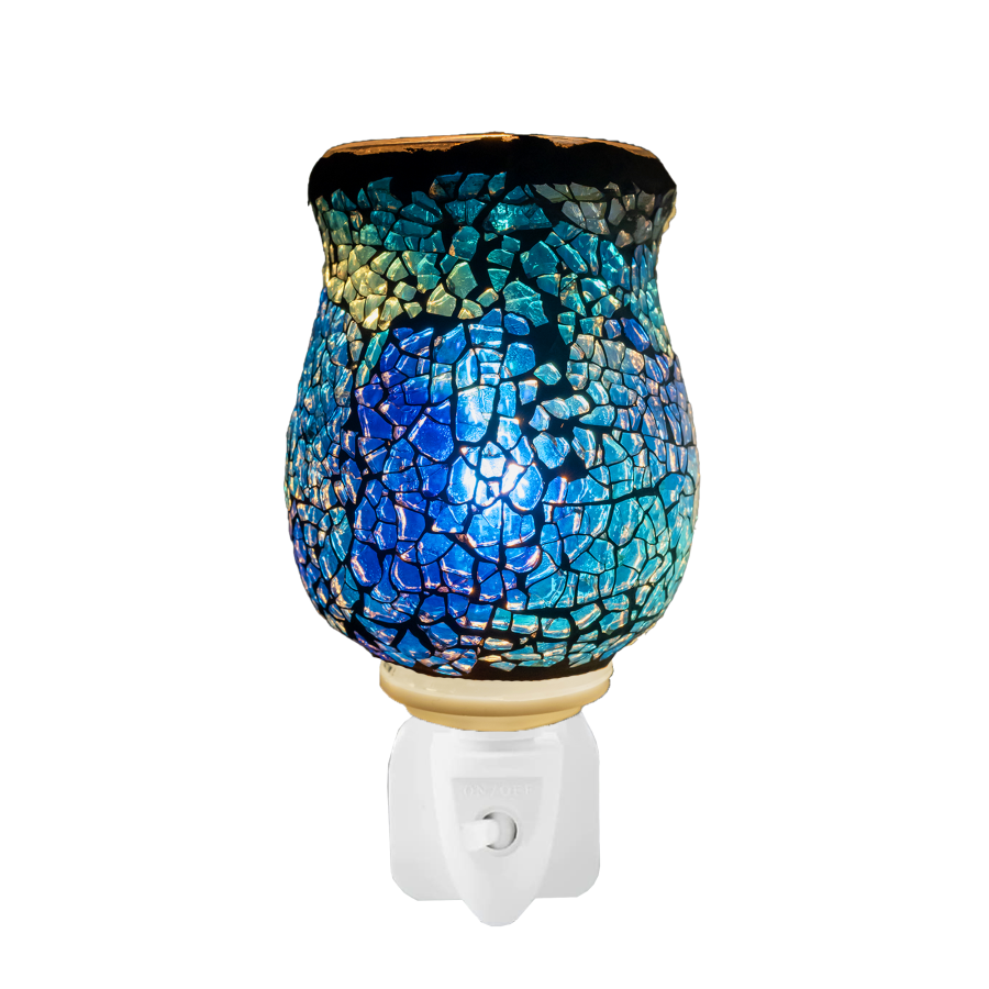 My Store S2 Plug-In Warmer | Crackle Blue | Aroma Haven Uk
