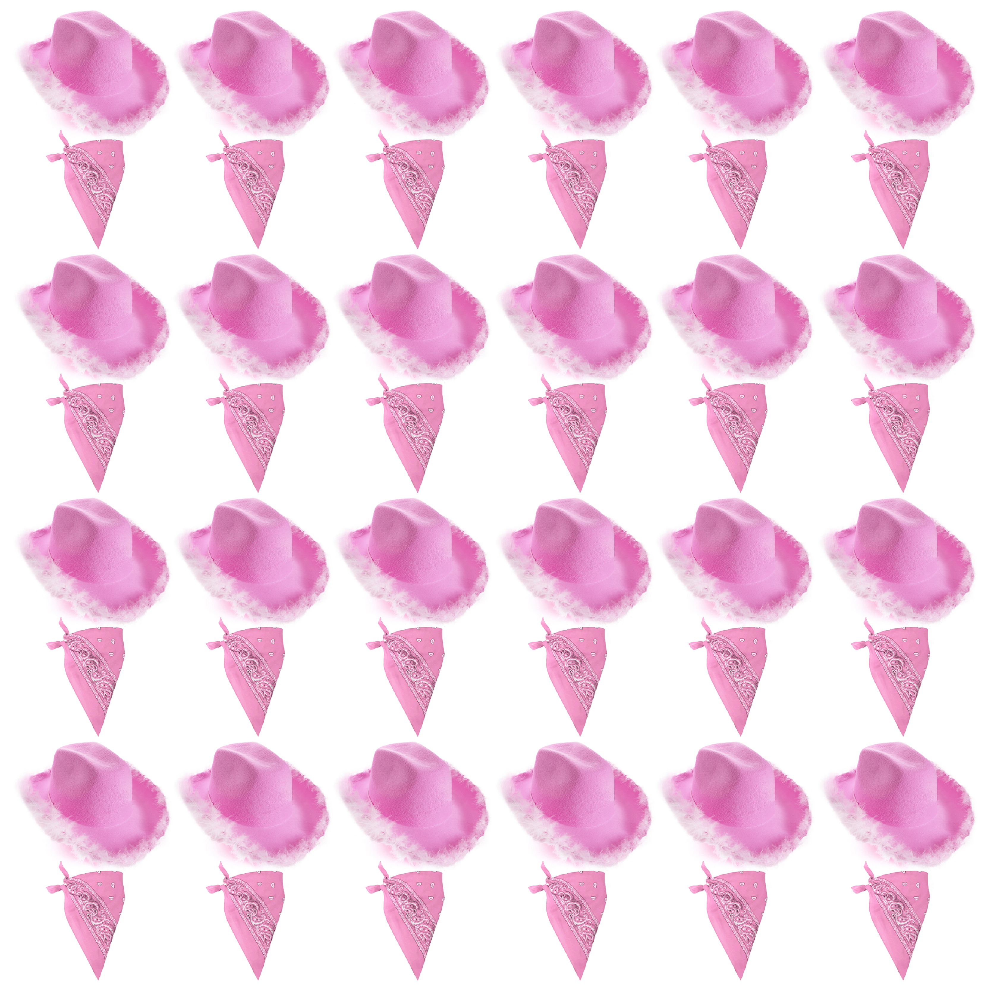 Click to view product details and reviews for Lilac Pink Cowboy Hat Pink Bandana Pack Of 24.