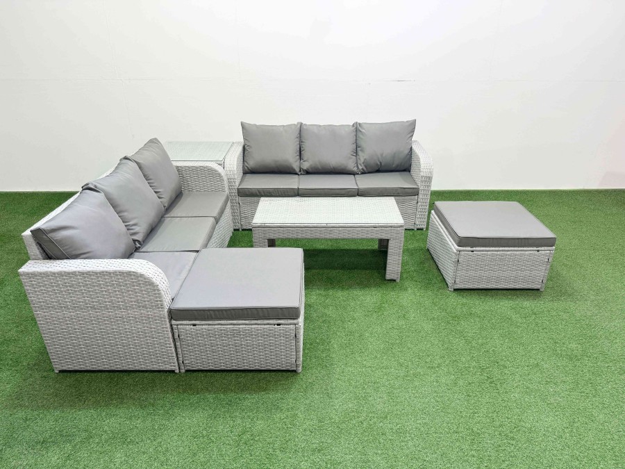 Click to view product details and reviews for Fimous Outdoor Garden Furniture Sets 8 Seater Wicker Rattan Furniture Sofa Sets With Oblong Coffee Table High Back Lounge Sofa 2 Big Footstool Side Ta. Click to view product details and reviews for Fimous Outdoor Garden Furniture Sets 8 Seater Wicker Rattan Furniture Sofa Sets With Oblong Coffee Table High Back Lounge Sofa 2 Big Footstool Side Ta.