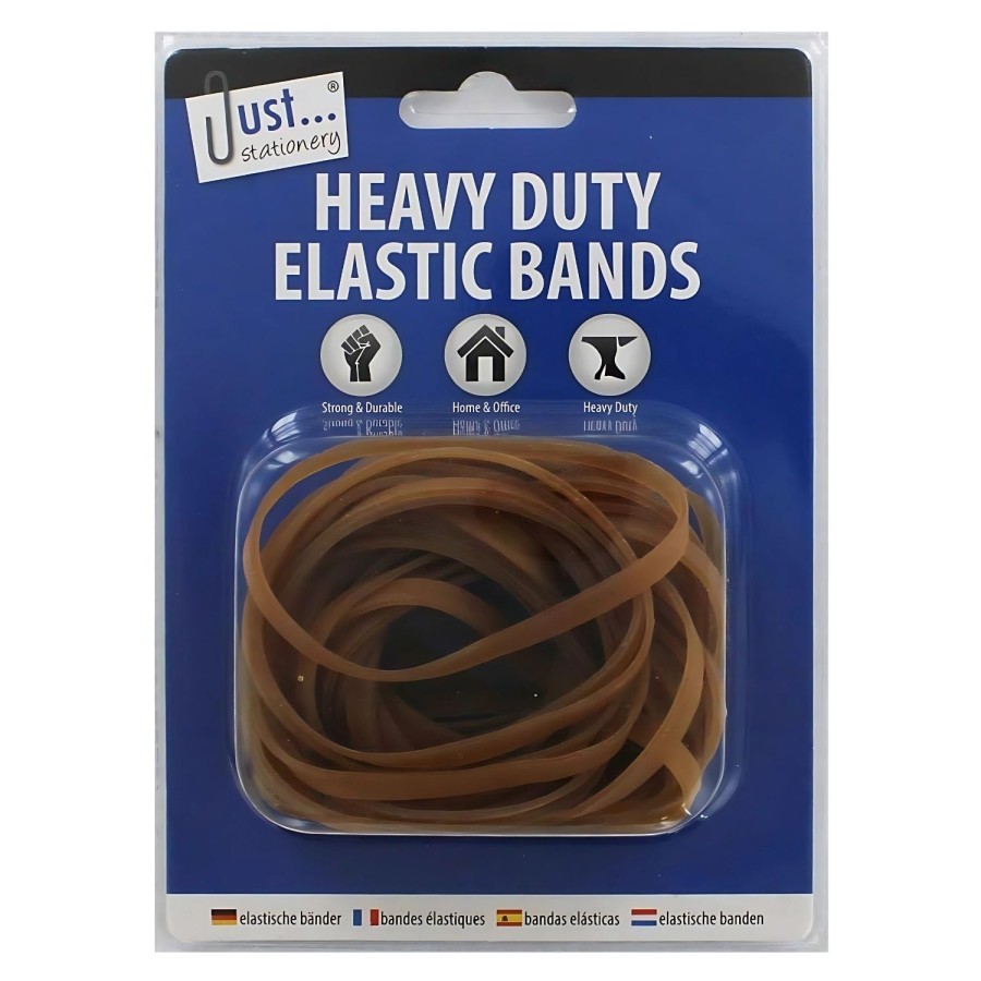 Click to view product details and reviews for Just Stationery Heavy Duty Elastic Bands 60g.