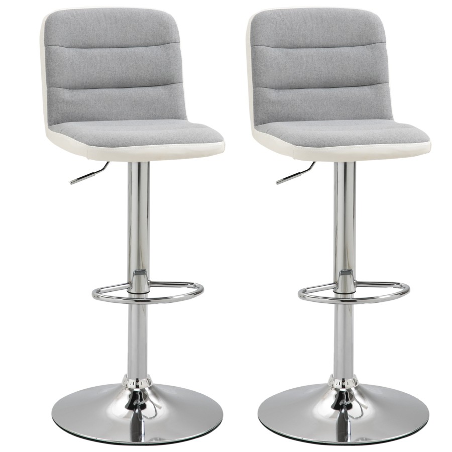 Click to view product details and reviews for Homcom Bar Stool Set Of 2 Adjustable Height Upholstered Bar Chair Light Grey. Click to view product details and reviews for Homcom Bar Stool Set Of 2 Adjustable Height Upholstered Bar Chair Light Grey.