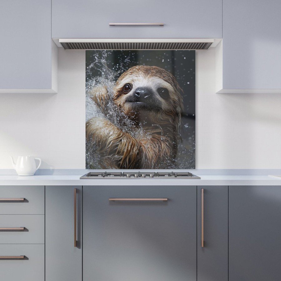 Click to view product details and reviews for Gleeful Sloth Splashart Kitchen Splashback W600mm X H650mm.