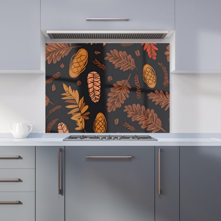 Click to view product details and reviews for Autumn Leaves And Pinecones Kitchen Splashback W595mm X H745mm.
