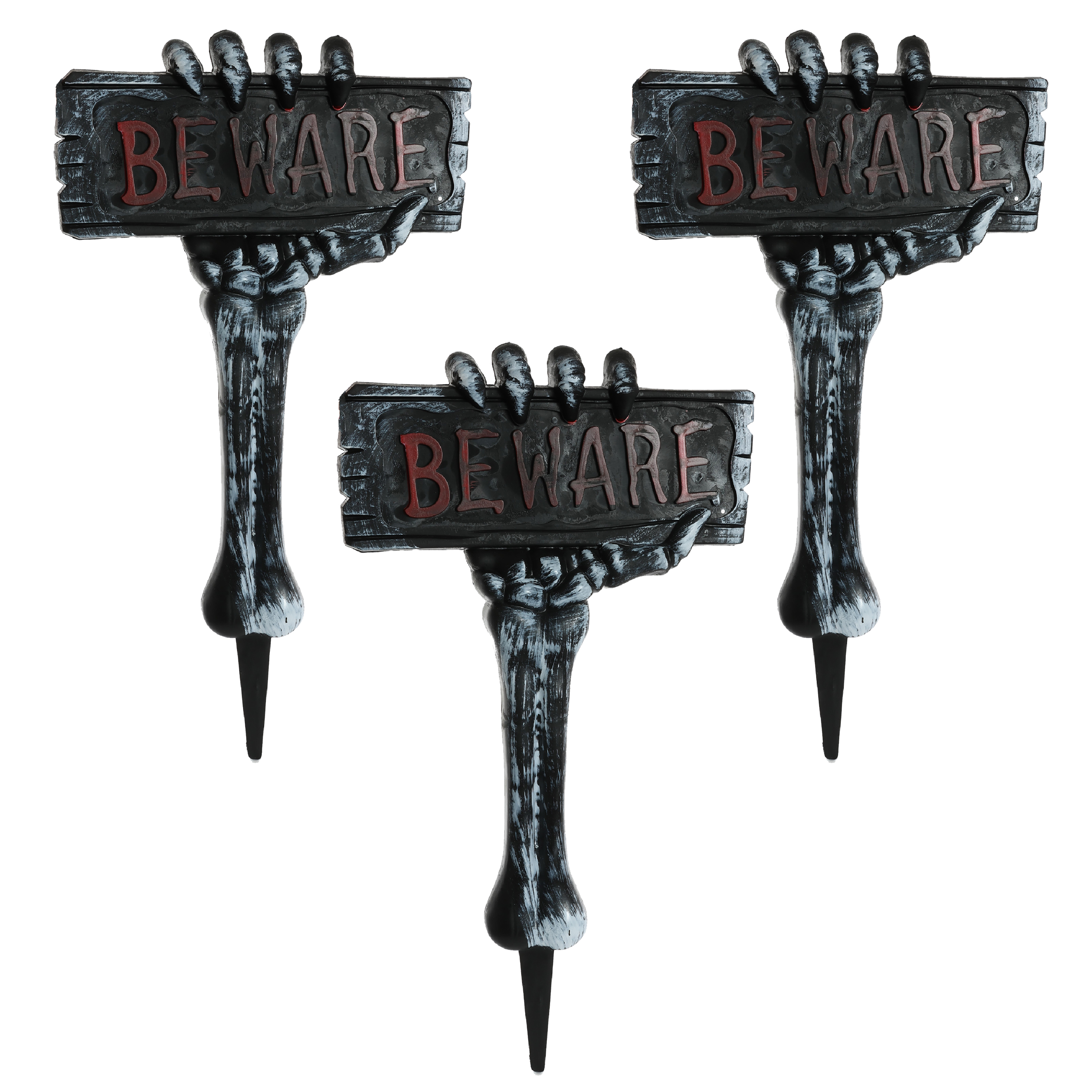 Click to view product details and reviews for Halloween Beware Sign Decoration Pack Of 3.