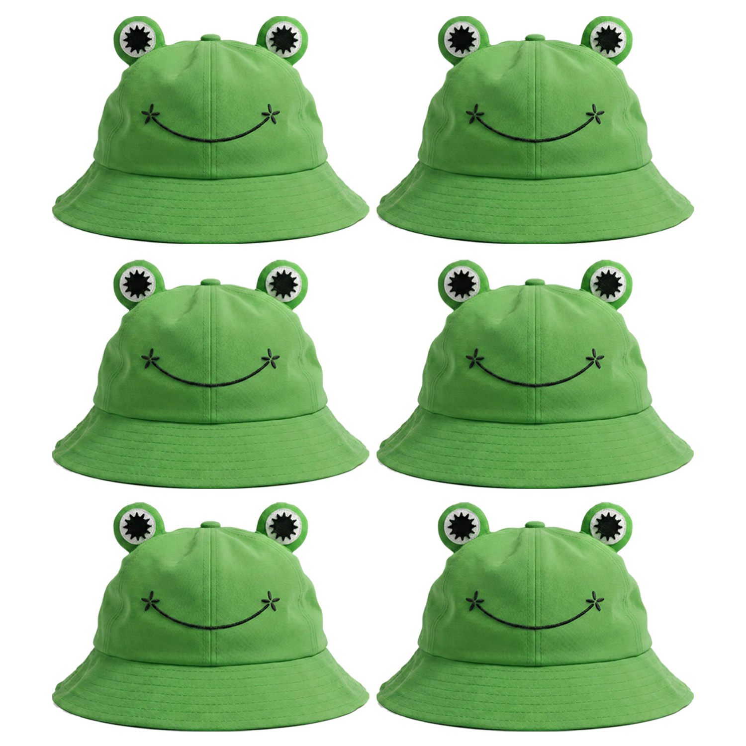 Click to view product details and reviews for Green Frog Bucket Hat Music Tour Festival Stylish Together Fancy Dress Costume Accessory Pack Of 6.