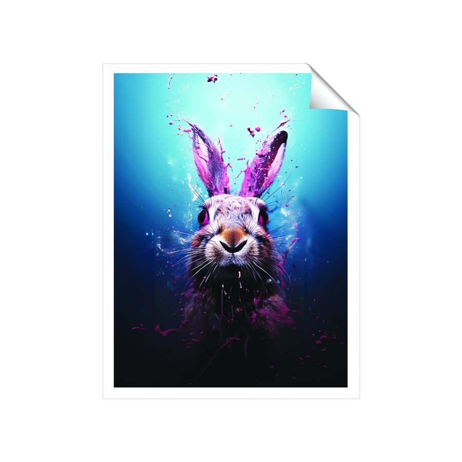 Click to view product details and reviews for Rabbit Face Splashart Art Prints 8 X 10 No Frame.