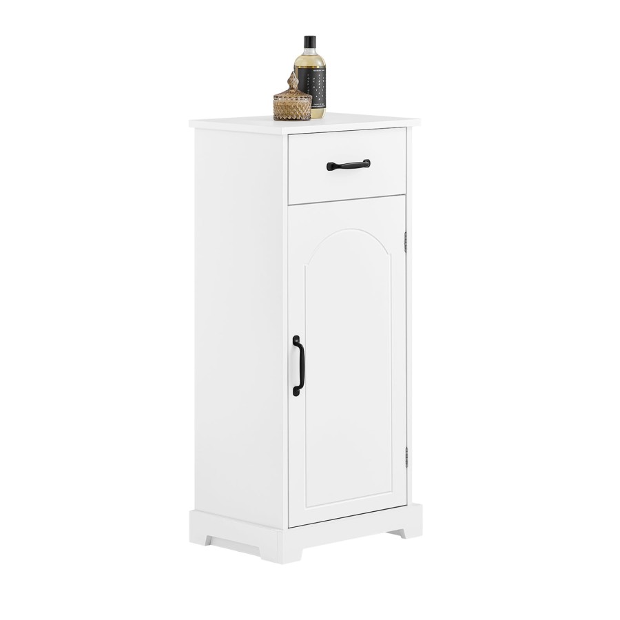 Click to view product details and reviews for Sobuy Bzr207 W Slim Bathroom Cabinet Small Bathroom Storage Unit With Drawer Storage Cupboard With Open Shelves – Freestanding Floor Cabinet In W.