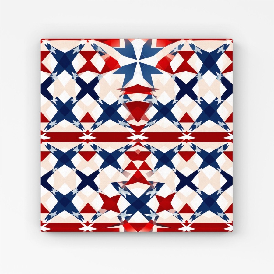 Click to view product details and reviews for American Flag Abstract Pattern Canvas Extra Large 40 X 40.