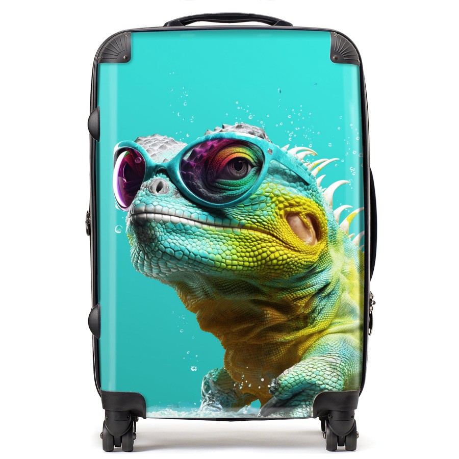 Click to view product details and reviews for Splashart Iguana Wearing Glasses Suitcase Medium. Click to view product details and reviews for Splashart Iguana Wearing Glasses Suitcase Medium.