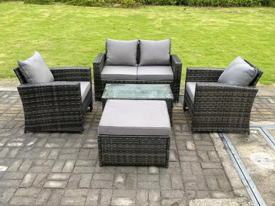 Click to view product details and reviews for Fimous 5 Seater Dark Grey Mixed High Back Rattan Sofa Set Rectangular Coffee Table Garden Furniture Outdoor Patio. Click to view product details and reviews for Fimous 5 Seater Dark Grey Mixed High Back Rattan Sofa Set Rectangular Coffee Table Garden Furniture Outdoor Patio.